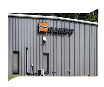 A building with the word rampp on it.